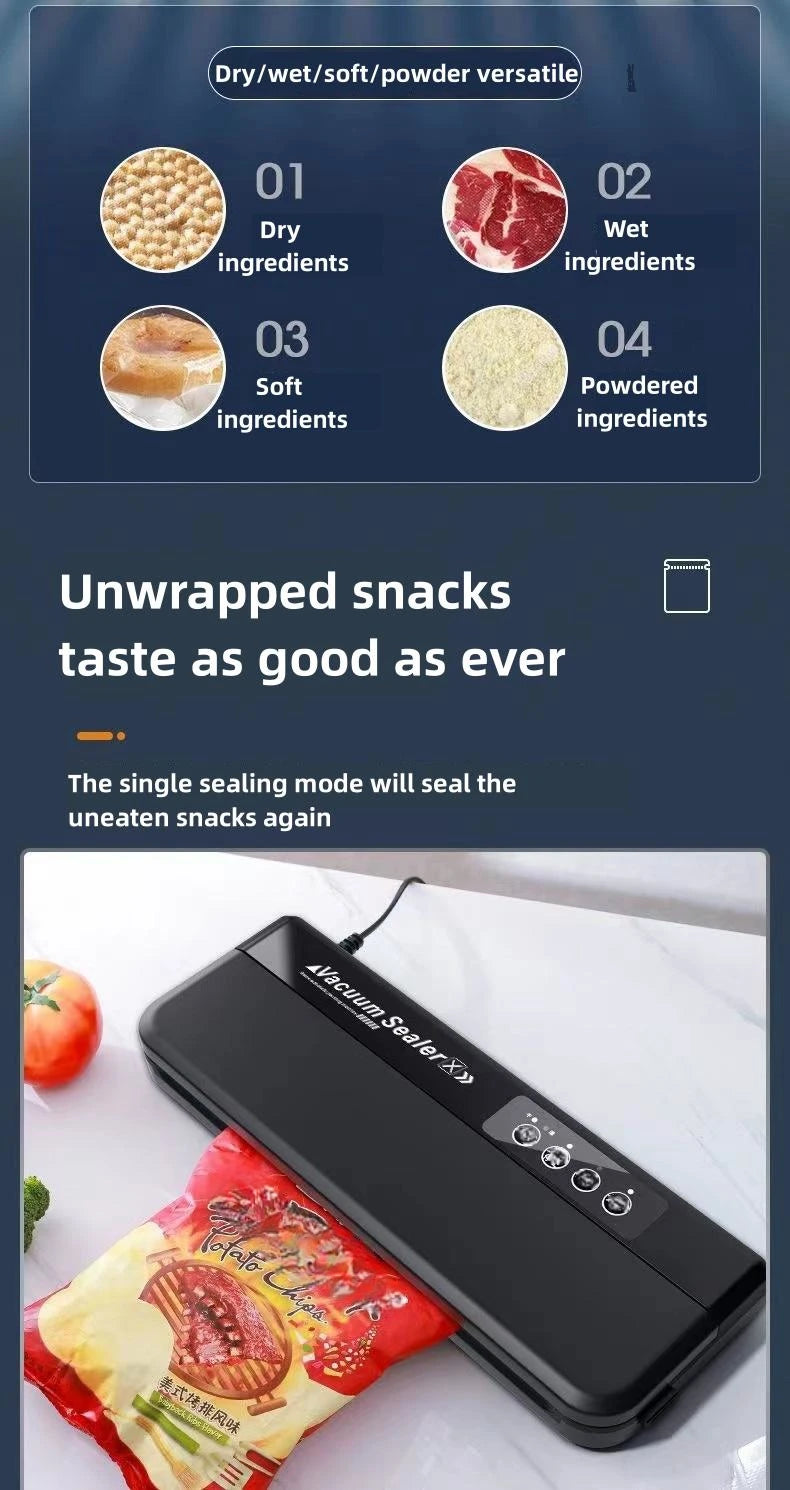 Einfache Bedienung Vakuum Versiegelungsmaschine Mit Beutel Aufbewahrung Luft Versiegelung Maschine Lebensmittel Versiegelung Lebensmittel Konservierung System Mit Vakuum Beuteln