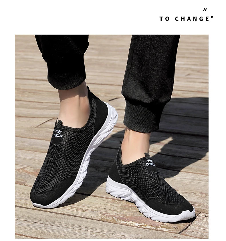 Men's Sneakers Breathable Men Casual Shoes Outdoor Male Slip On Loafers Walking Sneakers Tennis For Men