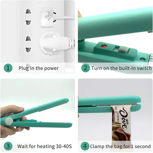 Mini Plastikbeutel Versiegelungsmaschine Aufbewahrungsbeutel Clip Vakuum Versiegelung Aufbewahrung Maschine Versiegelung Verpackung Versiegelung Lebensmittel Snack Küche Gadgets