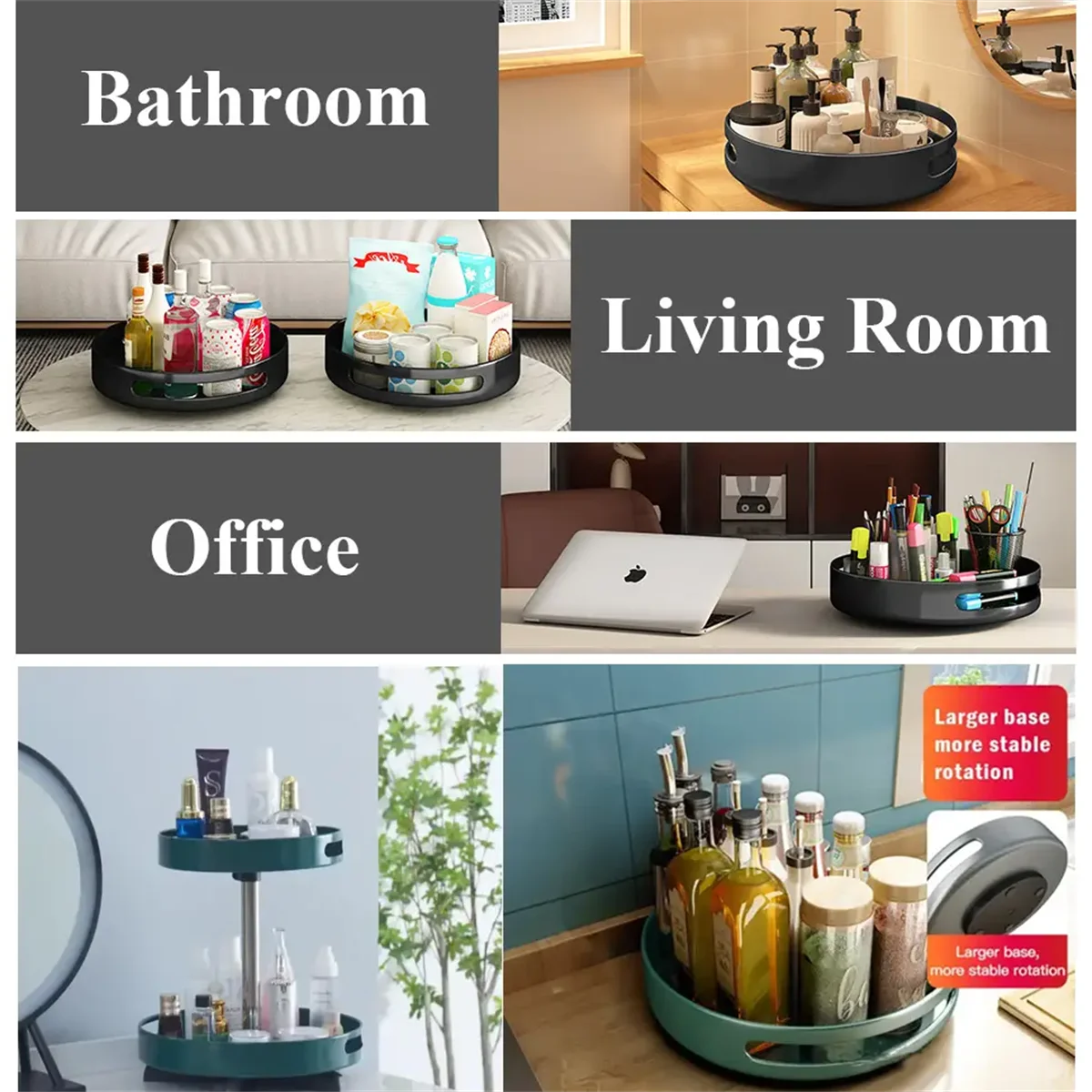 Choice 360 Grad Drehregal Rutschfest - Stahl 12er 28cm