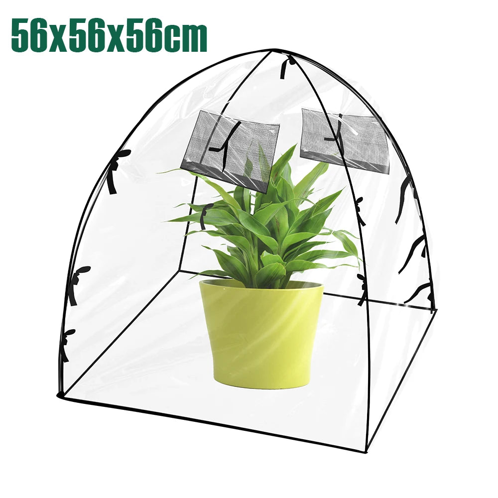 Foldable Mini Greenhouse PVC Pop Up Transparent Greenhouse With Zipper Closure Preservation Plant Greenhouse Garden Accessories