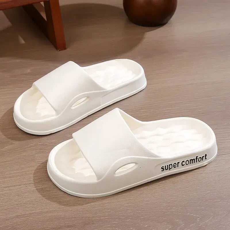 Dick Plattform Hausschuhe für Frauen Heim Weich Sohle Kissen Slides Sandalen Frau Sommer Strand Rutschfest Flip Flops Badezimmer Hausschuhe