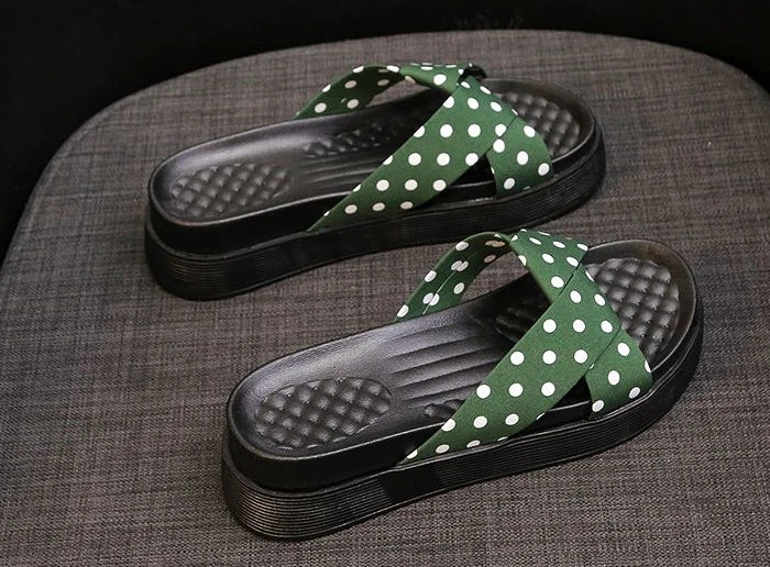 Damen Pantoletten und Sandalen - Strand Höhe Schwarze Schuhe - Günstig Premium Rutschfest Casual Slides Designer Luxus