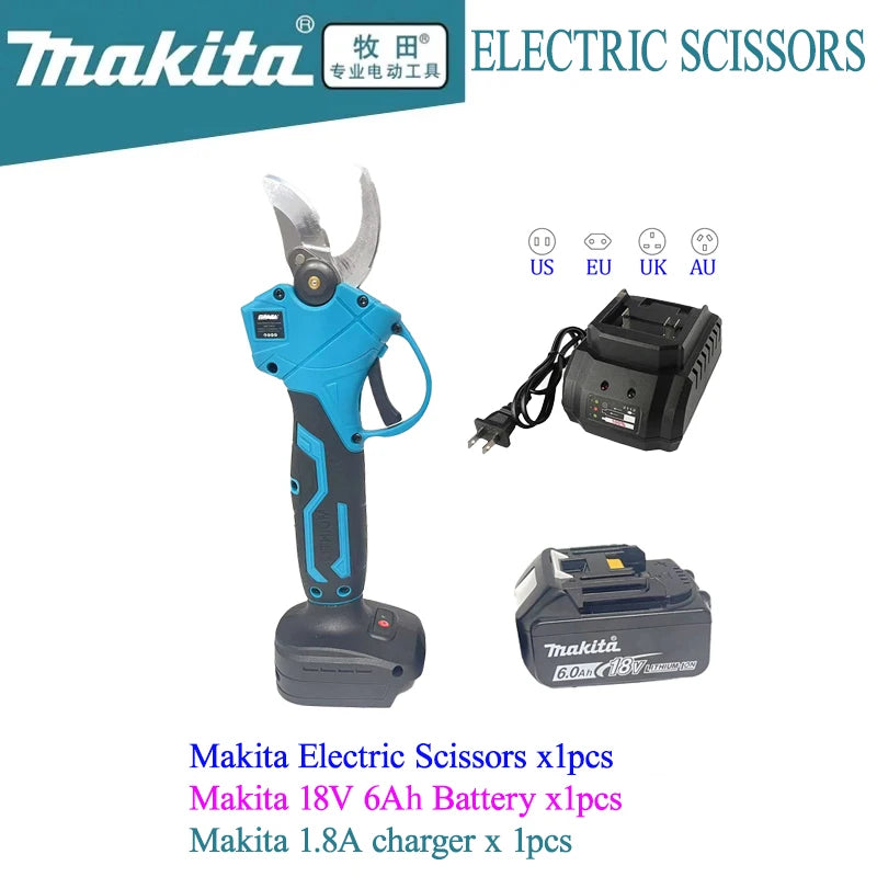 Makita 18v Battery Professional Cordless Electrician Scissors Pruning Shears Cutter Wireless Drills Tools Garden Pruner