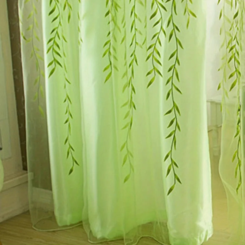 ZhejiangChoice Vorhang Blattmuster - 2 Paneele Polyester