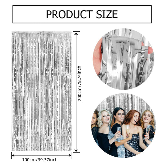 PartyDekor Regenvorhang Hintergrund - 1x2m, leicht, Party