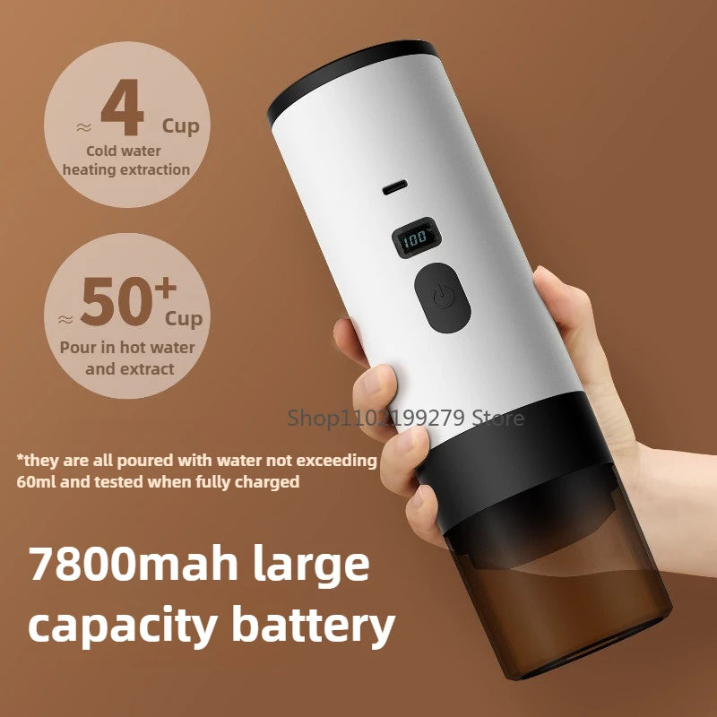 Kaffeemaschine 2025: INSIS FEMME Portable Electric Coffee Maker 3-in-1 - Capsule Coffee Grinder Travel Cordless Heating Car Home Camping Collection