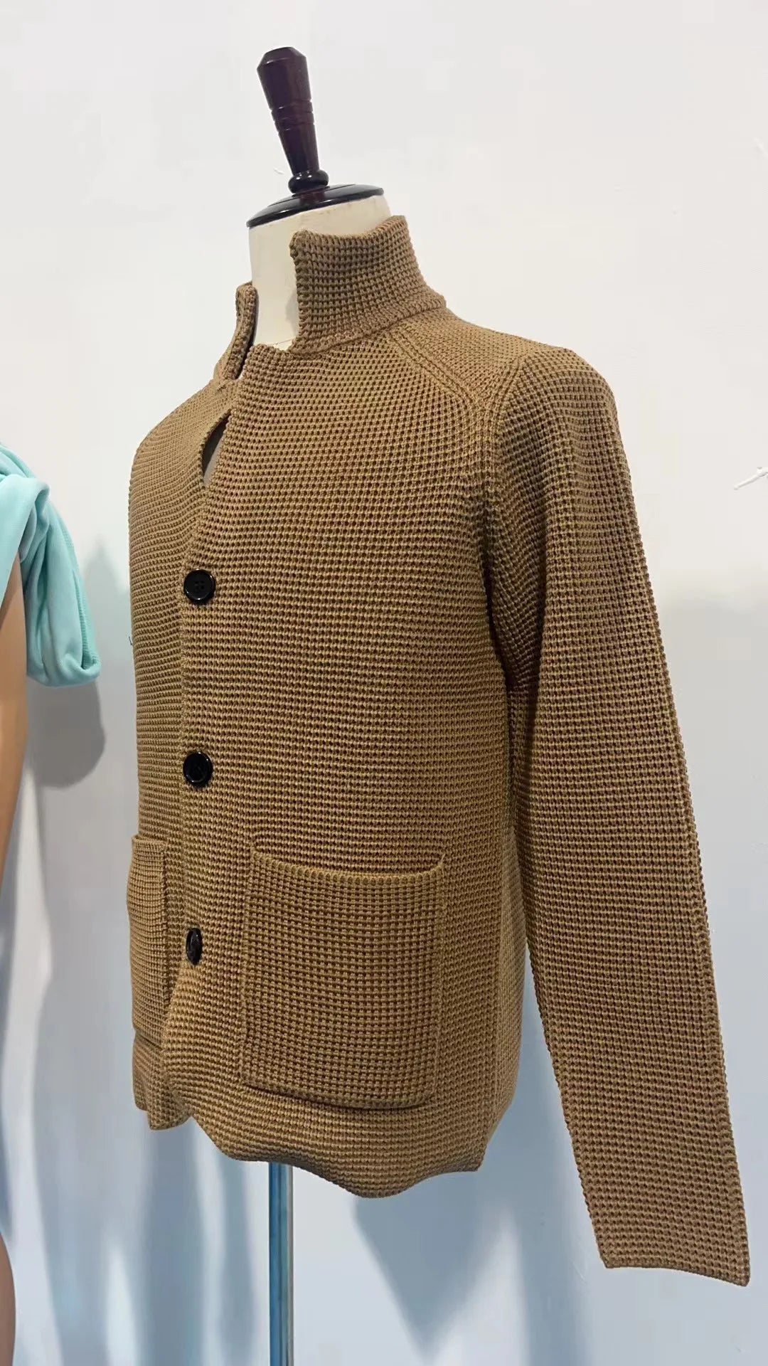 mandylandy Cardigan Stehkragen Slim Fit - Größe M Polyester