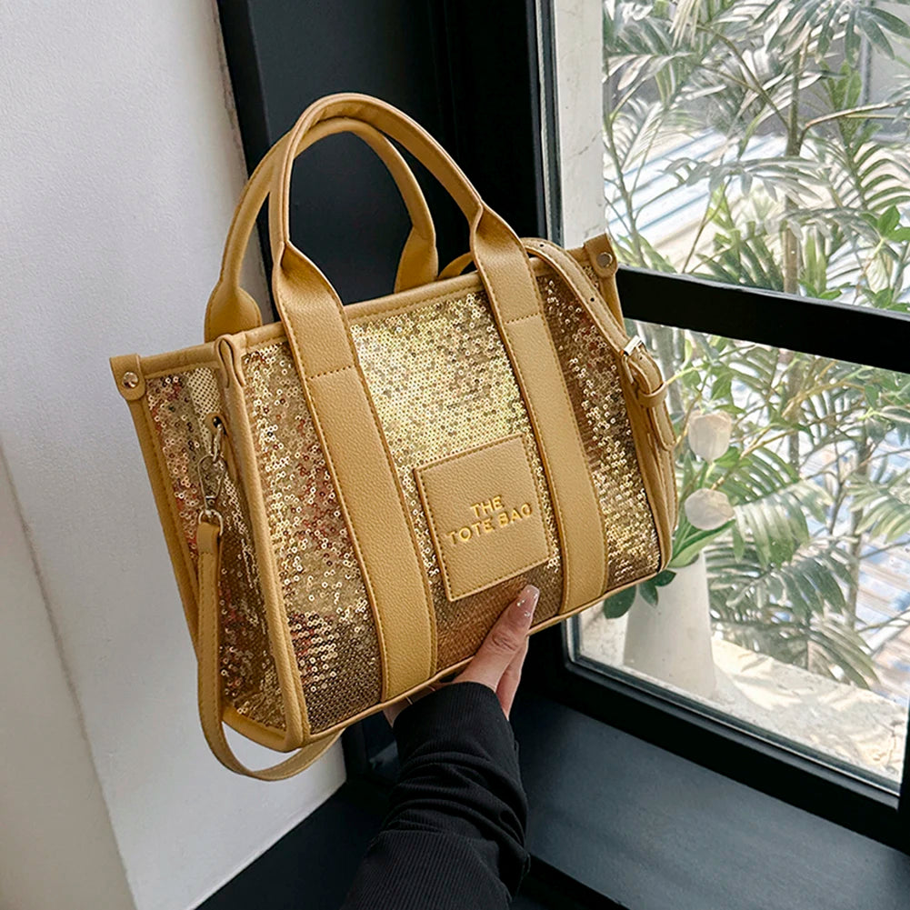 Women's Casual Tote Bag For Women Crossbody Female Handbag New Solid Words Lette Leisure Large Bag Fashion Shopper Tote Purse