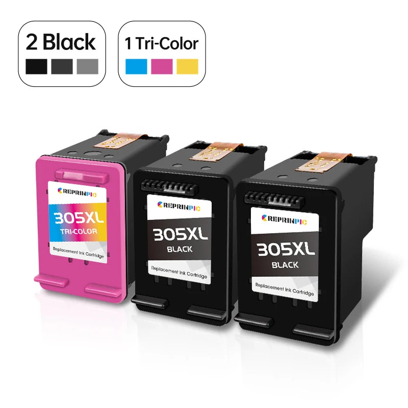 Reprinpic 305 XL For HP 305XL HP305 Ink Cartridge Remanufactured DeskJet Series 4120 4121 4122 4130 4140 4152 2820e Printer