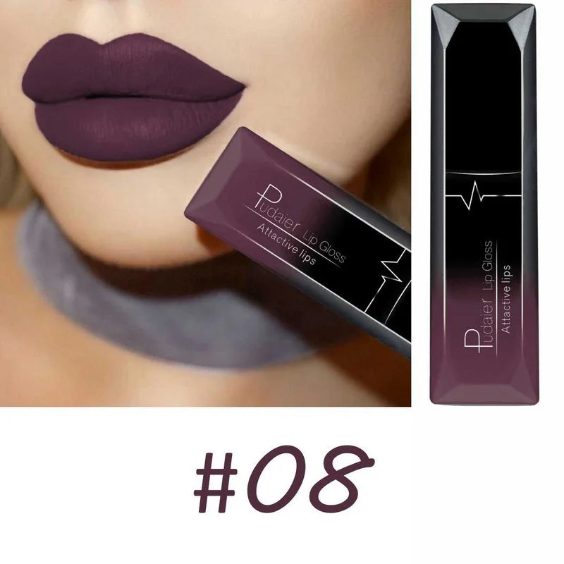 Best Lip Makeup 17 Color elegant Matte Long Lasting Lipgloss Liquid Lipstick Lip Cream