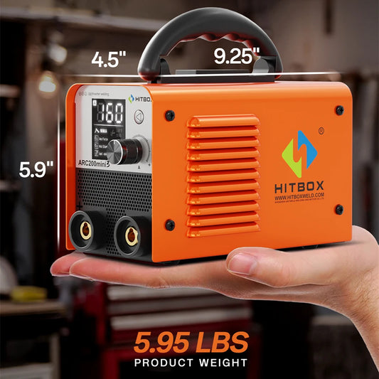 HITBOX Ultra-Mini Stick Welder MMA ARC/Lift Tig Welding Machine Hot Start Arc Force LED Digital IGBT Protable Home Welder Tool