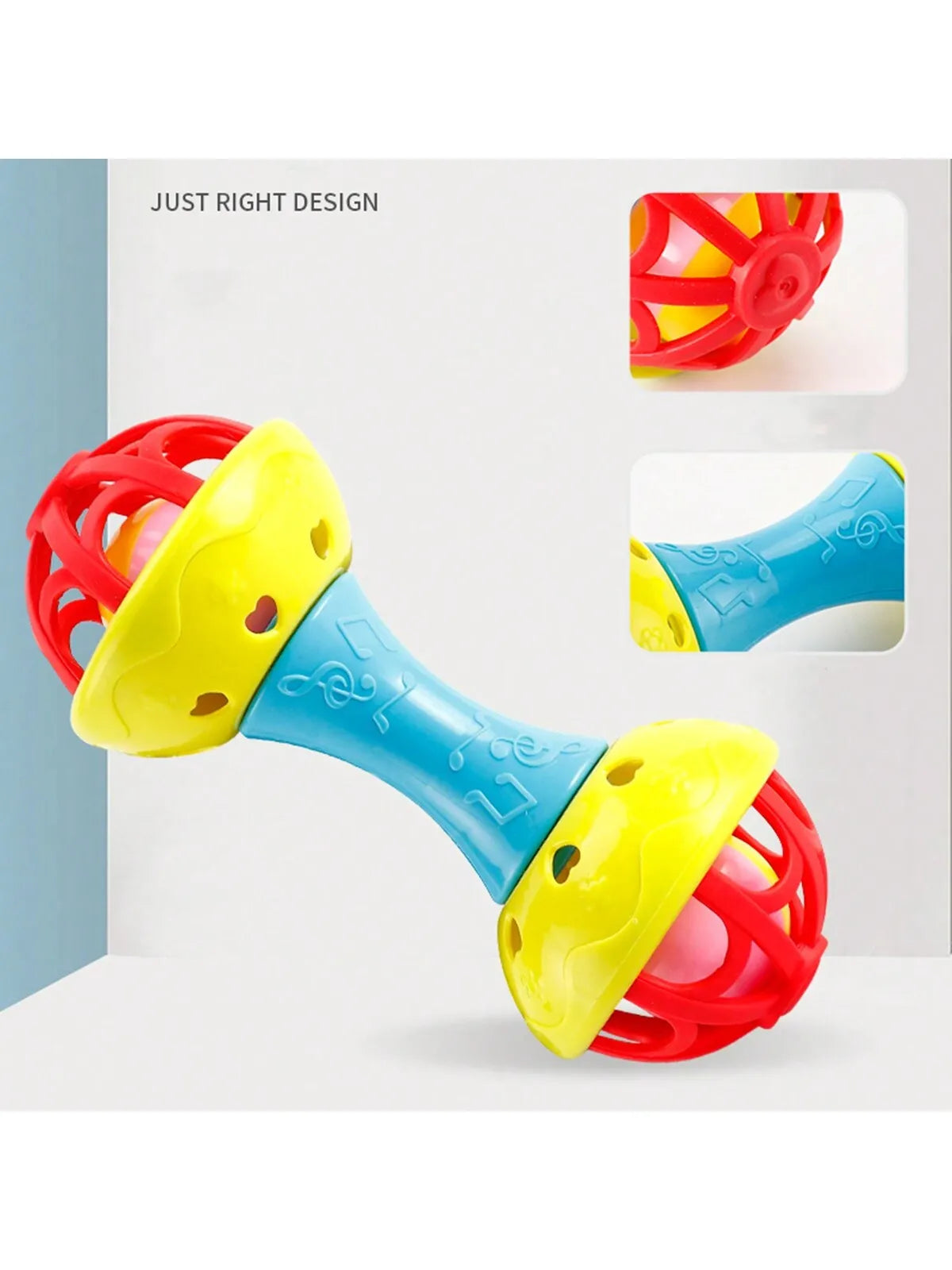 TinyToy Doppelkopf Rassel - Plastik 19x8x7.5cm Unisex