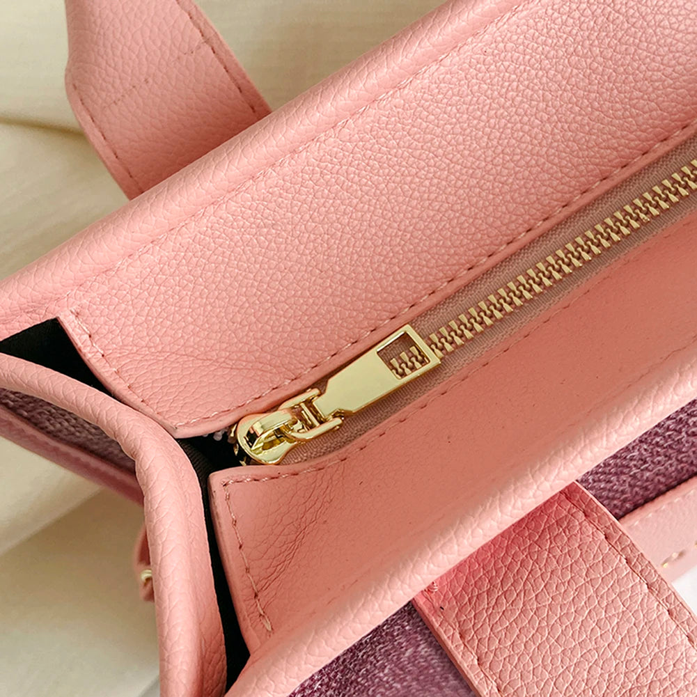 Women's Casual Tote Bag For Women Crossbody Female Handbag New Solid Words Lette Leisure Large Bag Fashion Shopper Tote Purse
