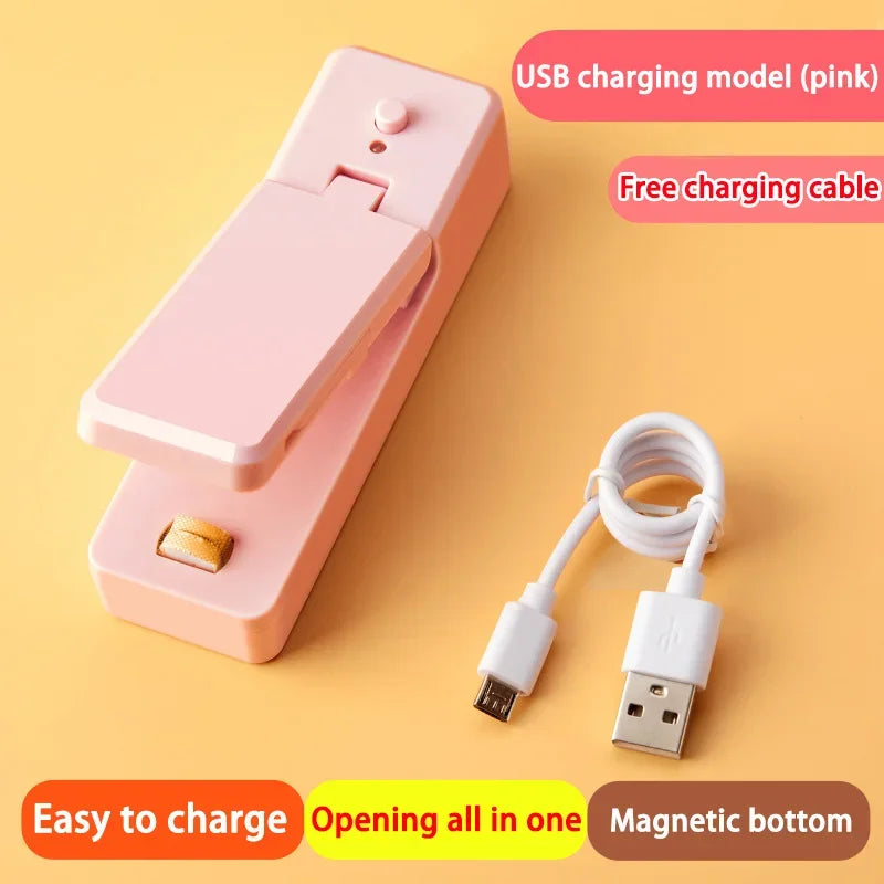 Tragbare Lebensmittel Beutel Versiegelungsmaschine USB Aufladbar Haushalt Vakuum Kaifeng Integriert Snack Versiegelung Küchen Werkzeuge