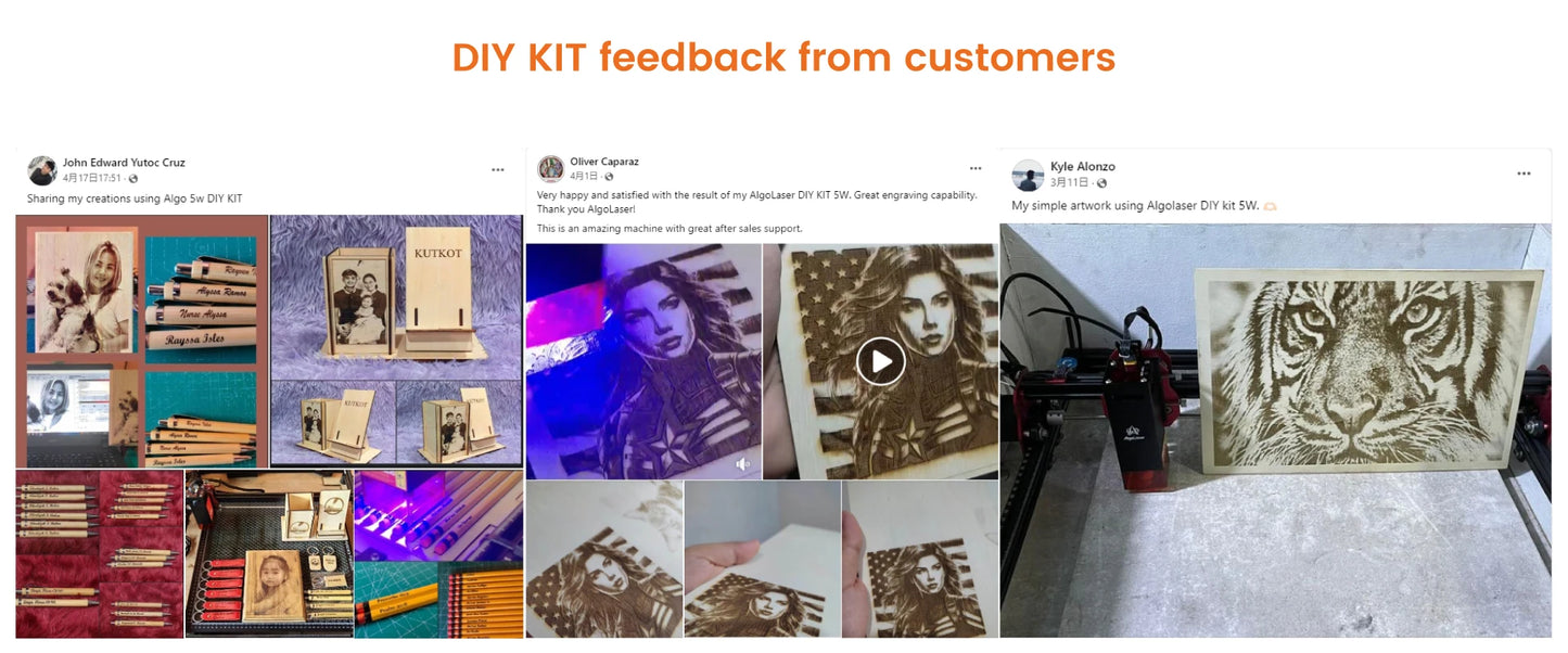 Mașină de gravat cu laser 2025: AlgoLaser DIY Mini mașină de gravat cu tăiere 5W 10W, cadouri personalizate, colecție de articole din lemn