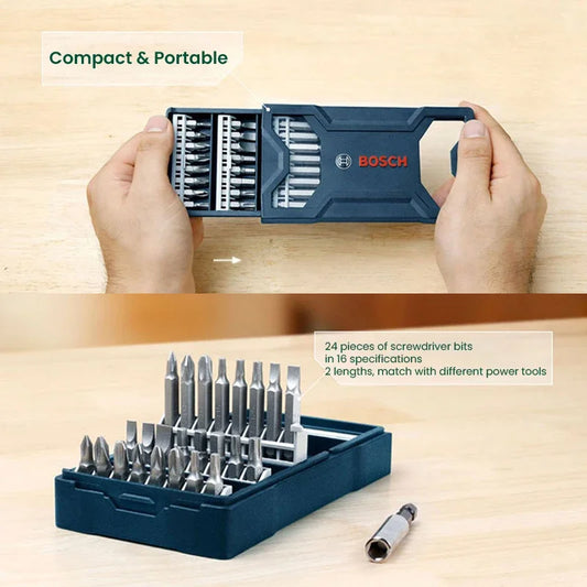 Bosch 25Pcs Replaceable Screwdriver Head Kit High Hardness Electric Screwdriver Drill Bit Screw 25Mm 50Mm Power Tool Accessories