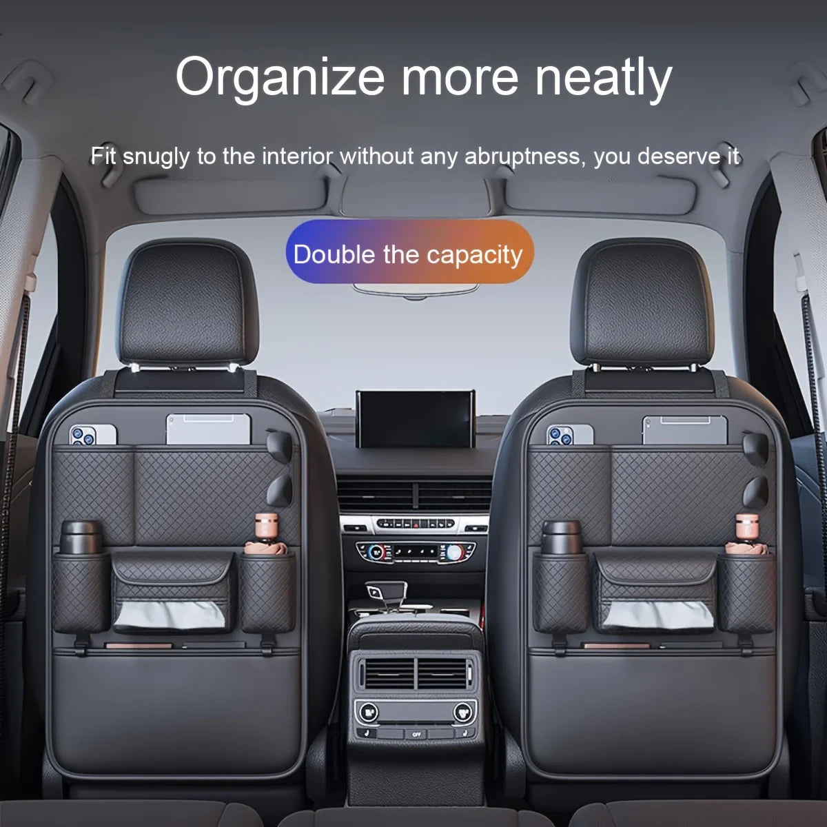 Auto Sitz Rücken Aufbewahrung Tasche 2025 - Hängende Tasche Multifunktional - Car Seat Tissue Box Organizer Interieur Dekoration
