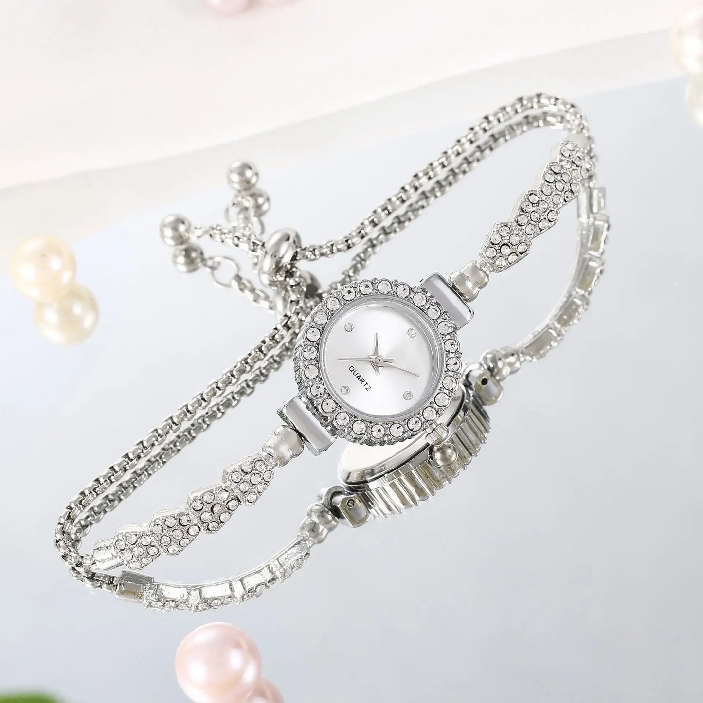 Fashion Strass Armbanduhr 2025 - Luxus Uhr Frauen Armband Vintage - Casual Damen Uhren Armband Relojes Para Mujer