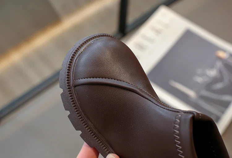 Herbst Winter Neue 2025 Kinder Fashion Stiefel - Mädchen Wasserdicht Rutschfest Reißverschluss - Weiche Sohle Leder Stiefel Kinder Casual Schuhe