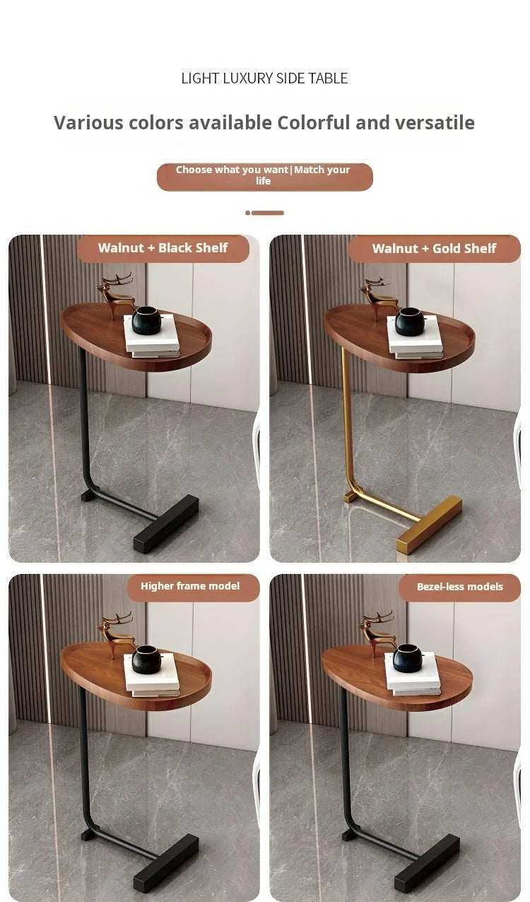 Home Small Apartment Mini Side Table Movable Coffee Table Livingroom Sofa Corner Storage Rack Minimalist Lightluxury Furniture