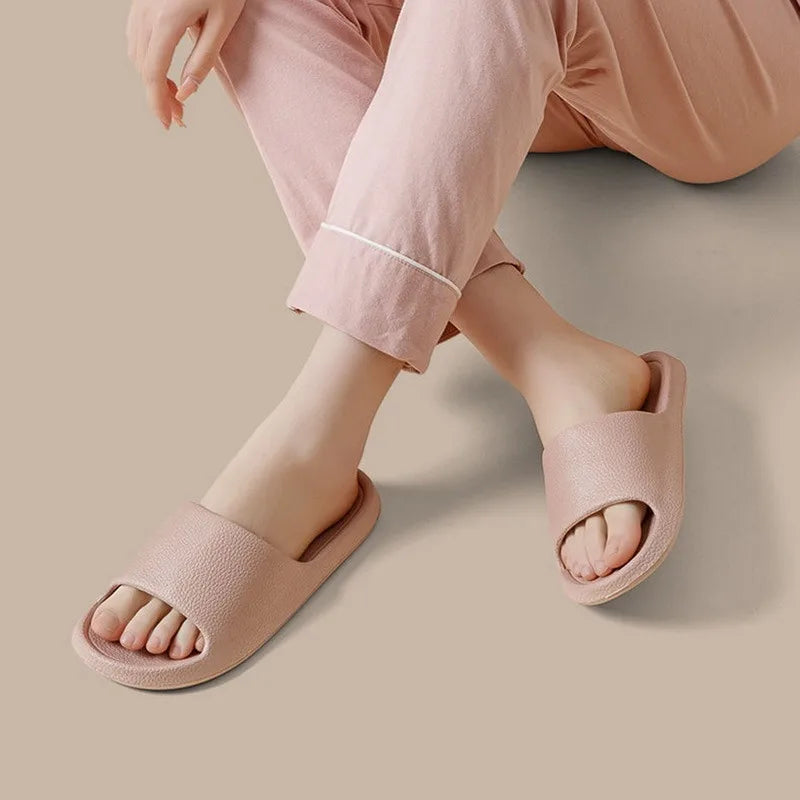 Frauen Dick Plattform Cloud Hausschuhe Sommer Strand Eva Weich Sohle Slide Sandalen Freizeit Männer Damen Innen Badezimmer Anti-Rutsch Schuhe