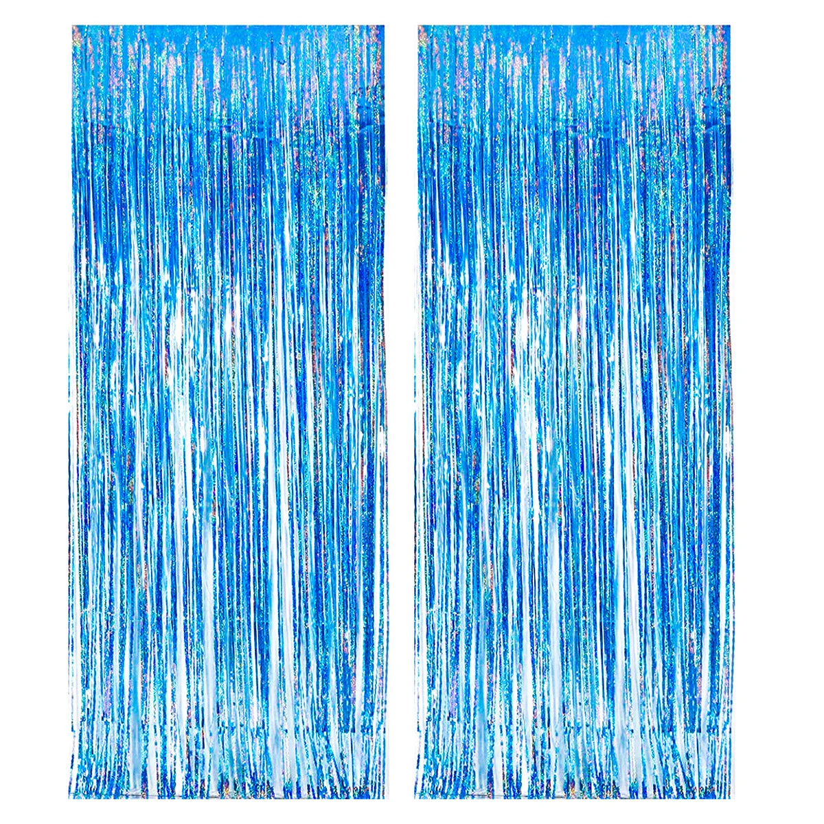 W0020 Lametta-Vorhang Hochzeitdeko - 2 Stück, 2 m, rosa