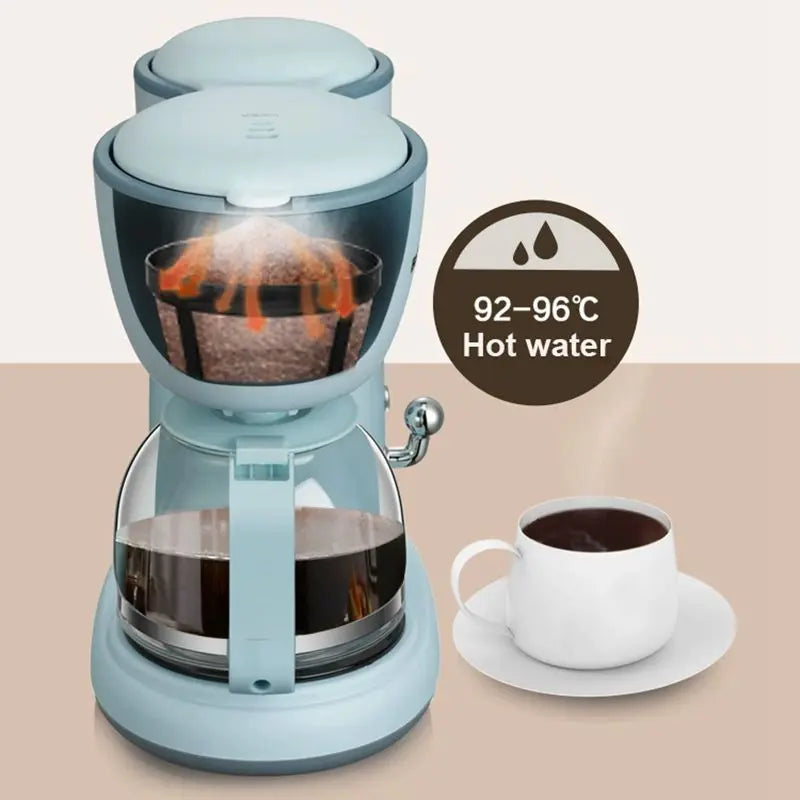 Fully Automatic Drip Coffee Maker Drip filter 600ml American coffee machine Tea Boiler Espresso Maker for home office 220V