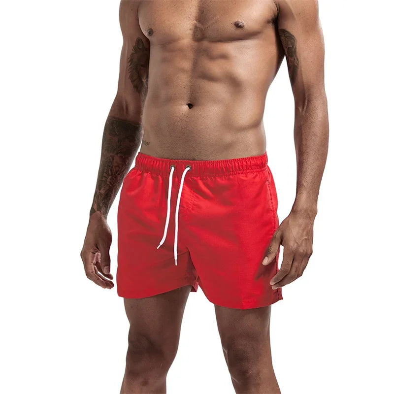 Herren Schwimmhose Taschen Mesh-Futter Schnelltrocknend Casual Board Shorts