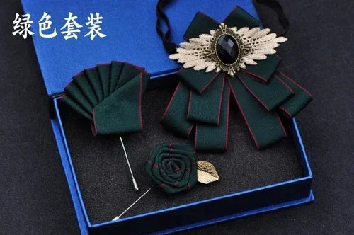 Papion din material stras stil britanic, mire, onoare, papion, nuntă, cravată, batistă de buzunar, set cadou pentru bărbați, accesorii