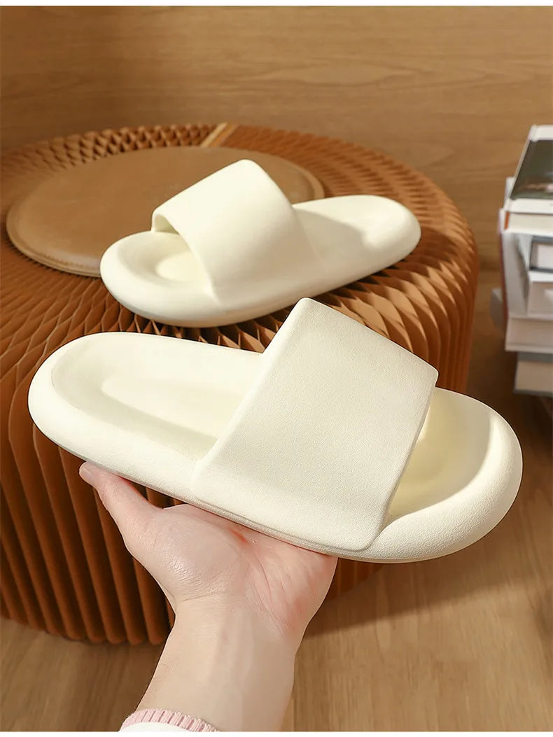 New Soft EVA Slippers Couples Home Slipper Outdoor Beach Summer Sandals Bath Men Flip Flops Non-Slip Women Thick Sole Shoes