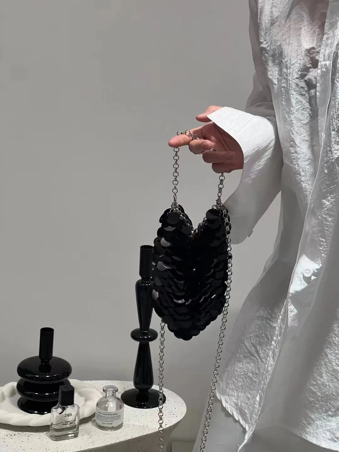 Fashion Sequins Crossbody Bag for Women Designer Metallic Women Handbags Shinny Party Shoulder Bags Luxury Evening Clucth Purses