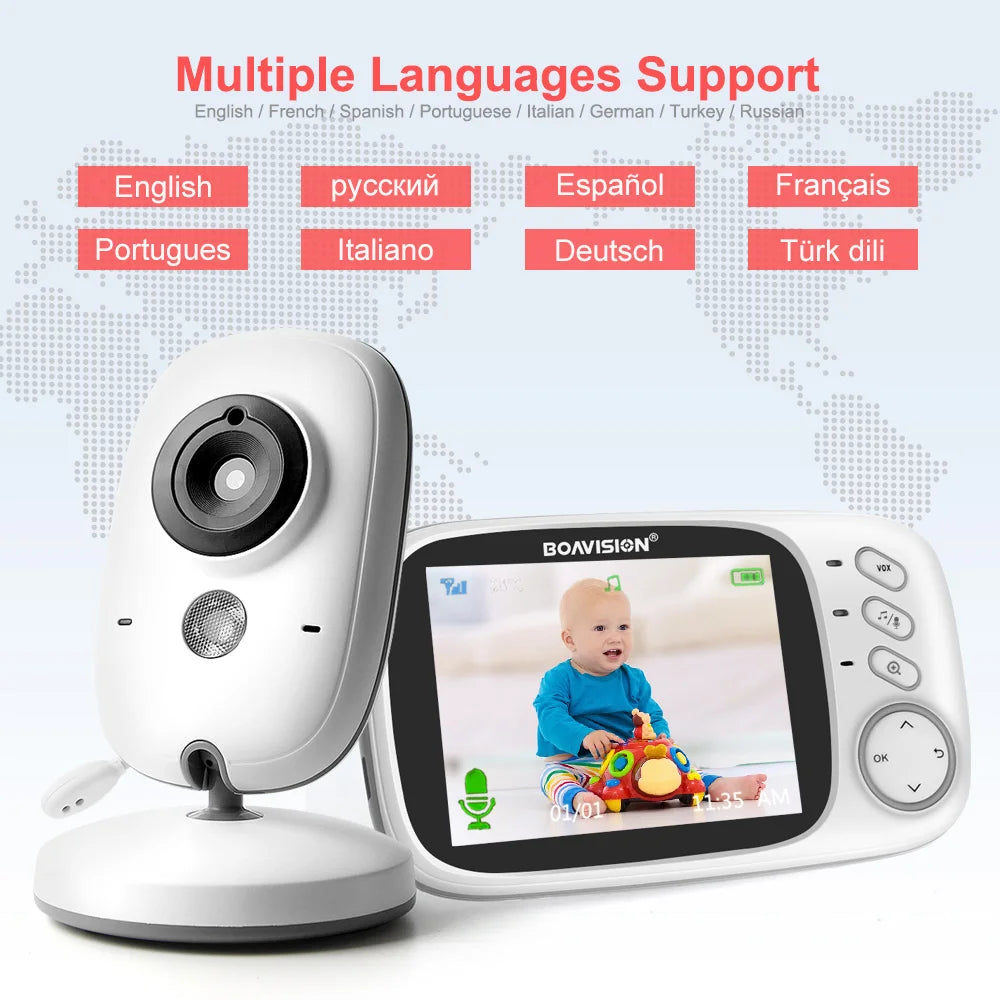 VB603 Video Baby Monitor 2.4G Drahtlos Mit 3.2 Zoll LCD 2 Weg Audio Sprechen Nachtsicht Überwachung Sicherheit Kamera Babysitter