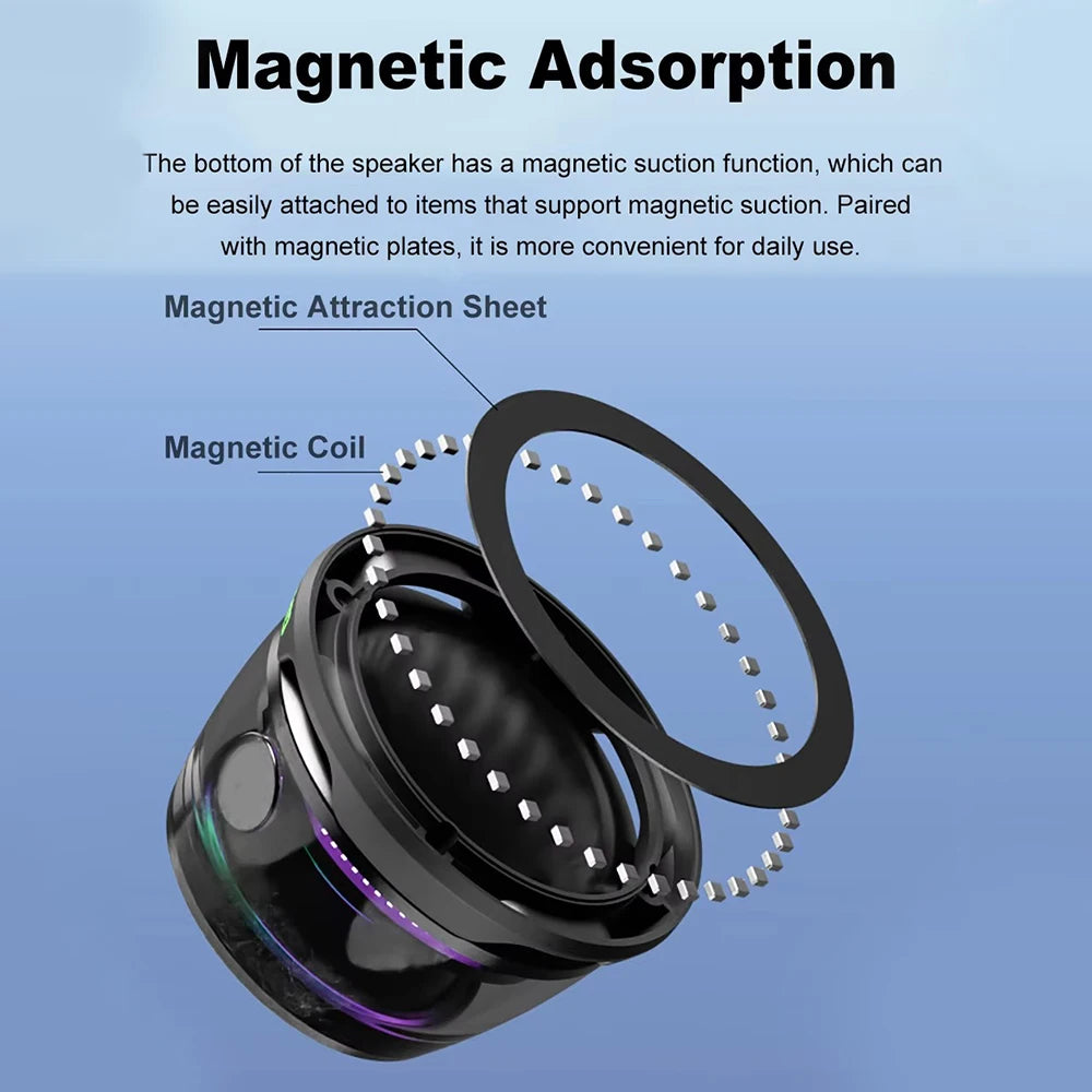 Bluetooth-Lautsprecher 2025: 5.3-Speaker Outdoor-Magnetic - RGB Lighting Collection