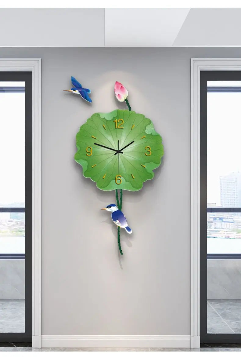 Chinese clock wall clock living room creative quiet clock light luxury modern simple wall decoration table home