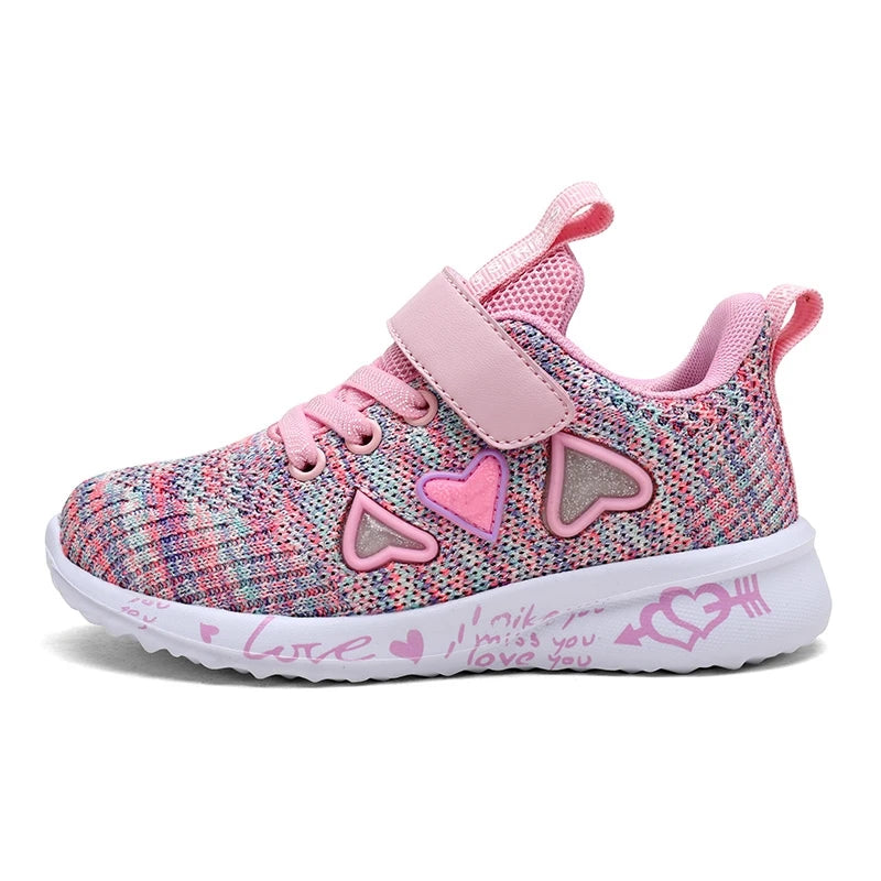 Mädchen Casual Schuhe 2025 - Leicht Mesh Sneakers Kinder Sommer - Frühling Herbst Tenis Süß Sport Cartoon Weiblich Laufen Socken Schuhe