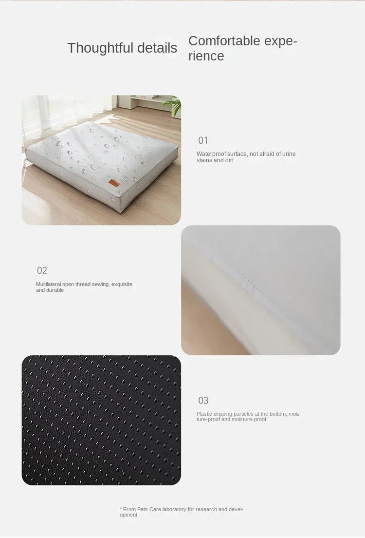 Waterproof Dog Bed Mat Removable Pet Sleeping Mat for Small Medium Dogs Cats Soft Dog Kennel House Pet Product Accessories beds