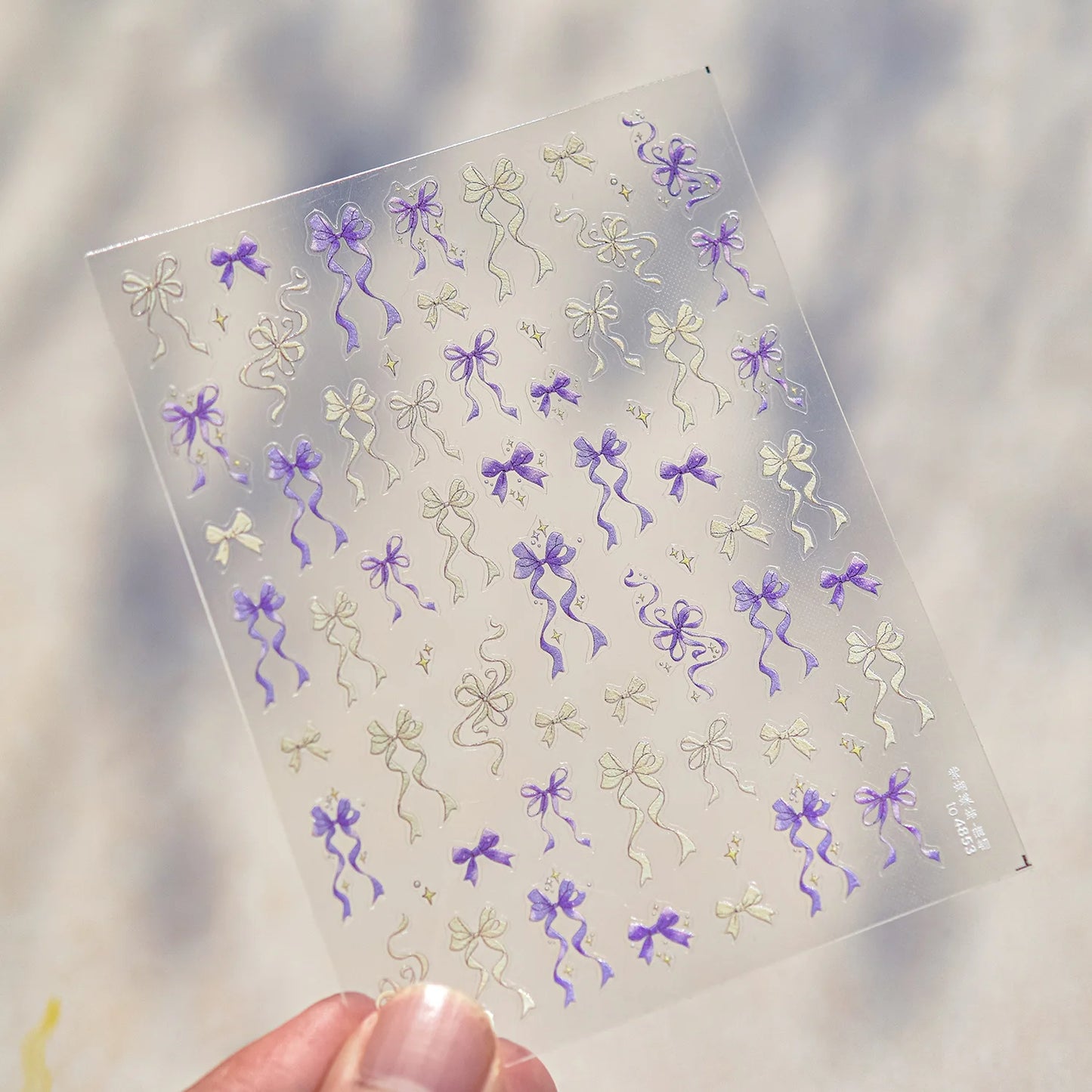 Autocolante pentru unghii RhstoeChoice 5D cu margine aurie - inimă, lună, stea