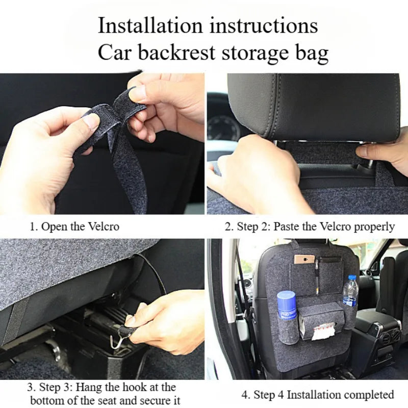 AutoFit SitzOrganizer Filz 6 Fächer - 6 Taschen Universal