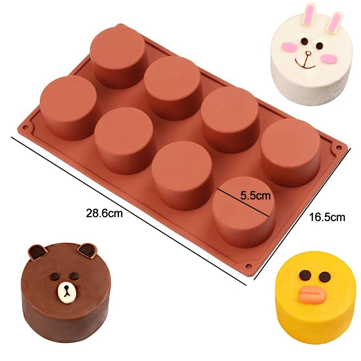 Silicone Pastry Mold 3D French Dessert Mousse Cake Baking Pan Chocolate Candles Soap Fondant Molds DIY Cake Decoration Tools