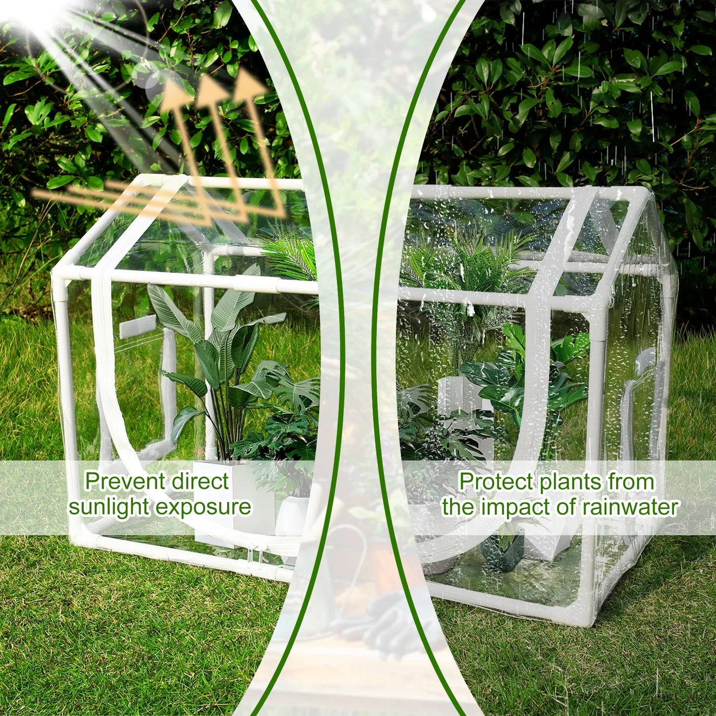 Greenhouse Tent Transparent PVC Indoor Portable Greenhouse Thermostatic Greenhouse Tent Suitable for Backyards Growing Plants