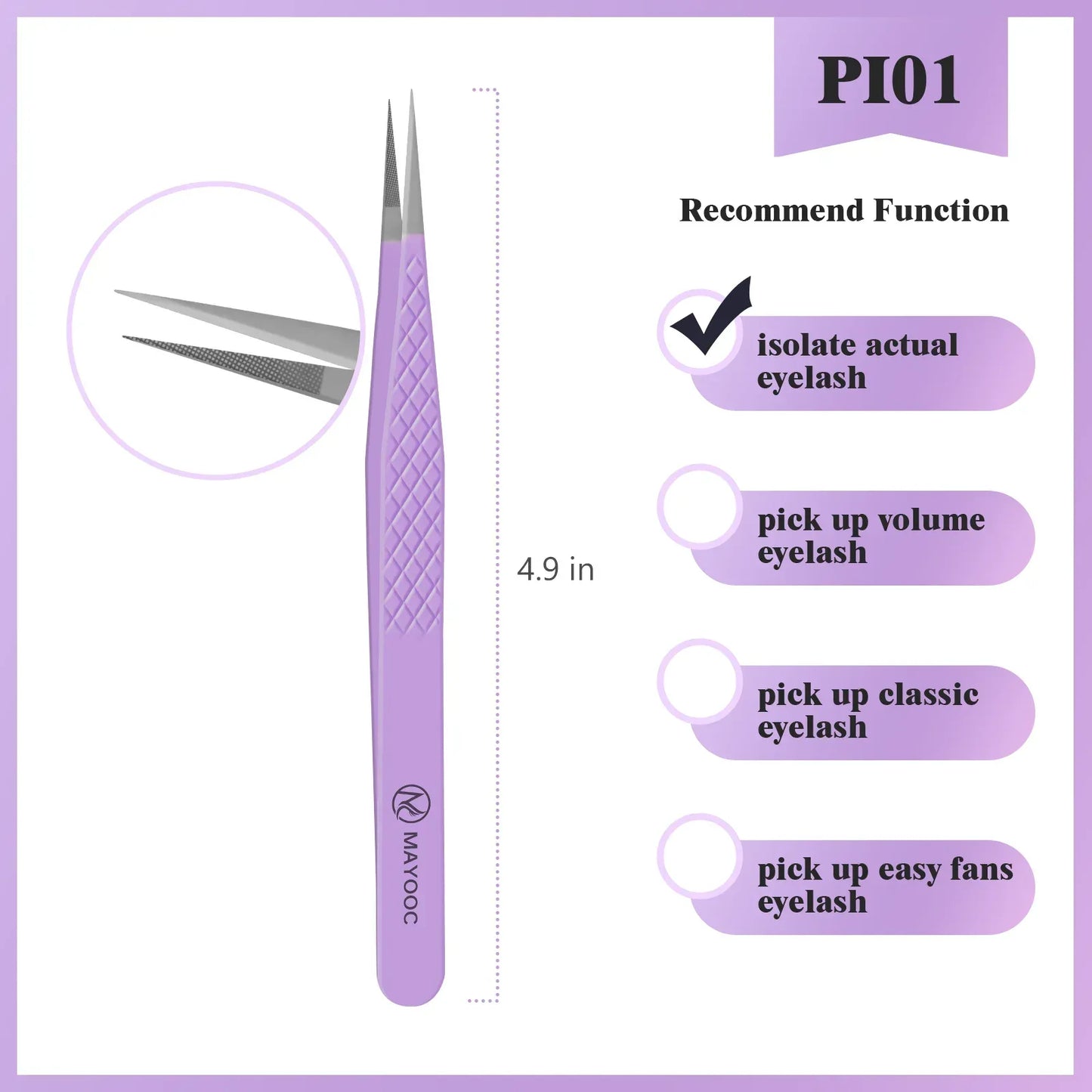 Eyelash Extensions Tweezers With Fiber Tips Lash Artists High Precision Superhard Anti-Static Tweezer Makeup Tools Custom Logo - Golden Bridge Store