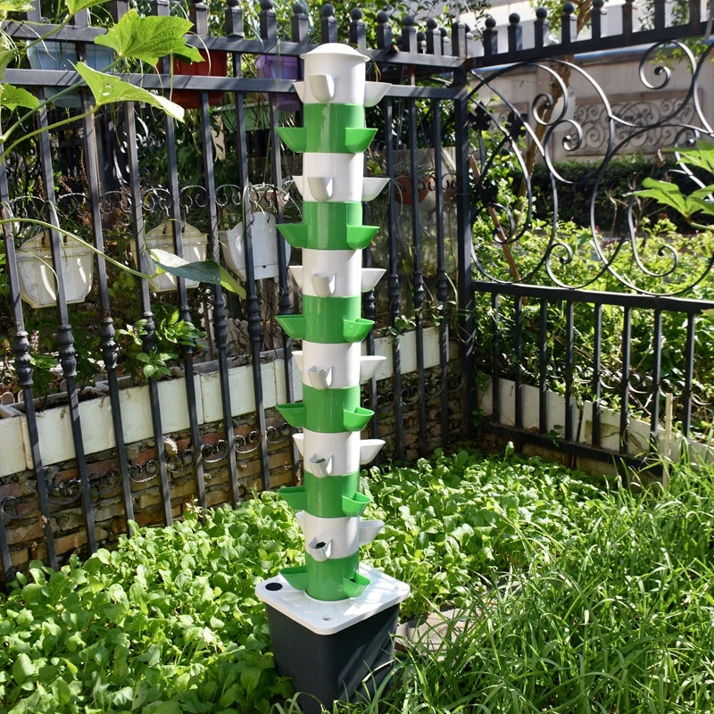 Vertical Hydroponic Tower Greenhouse Garden Indoor Soilless Culture Growing System Vertical Tower Veg Planter Grow Pot Kit