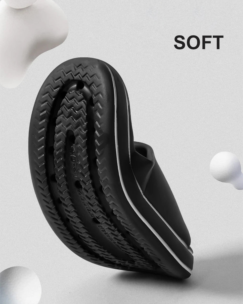 Feslishoet Frauen Buchstaben Hausschuhe Strand Slides Solid Farbe Herren Dick Sohle Innen Badezimmer Anti Rutsch Schuhe Sommer Paar Sandalen