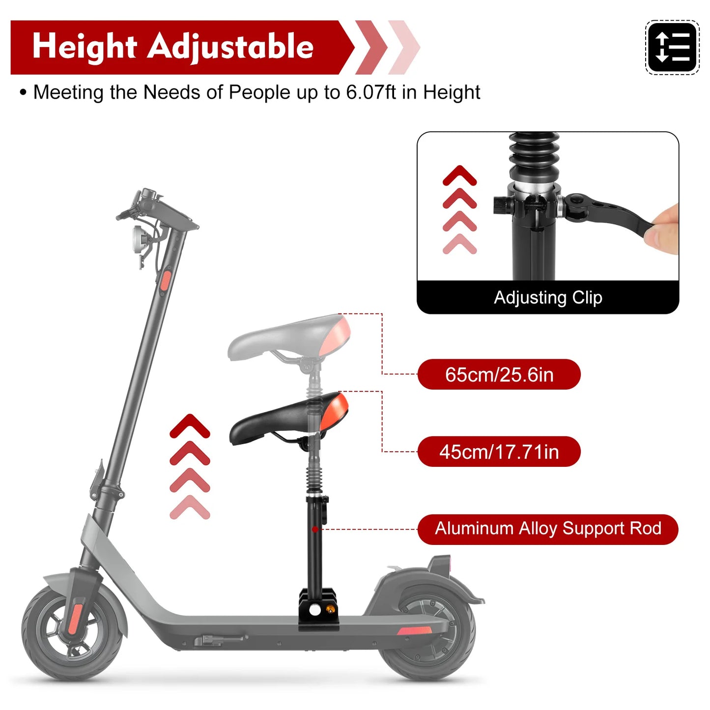 For Xiaomi M365 and Xiaomi M365 Pro Electric Scooter Comfort Seat Saddle Adjustable Scooter Seat