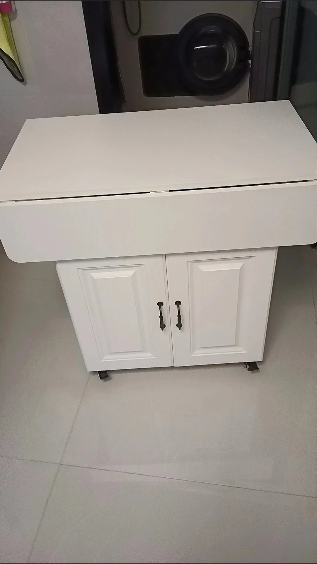 Modern Klappbar Esstisch Mit Aufbewahrung Regale Beweglich Küche Insel Schrank Massivholz Spanplatte Für Kleine Räume