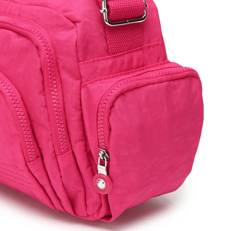 Waterproof Crossbody Bag for Women - Stylish Multi-Pocket Casual Shoulder Bag for Travel - Lightweight Canvas Messenger Bag