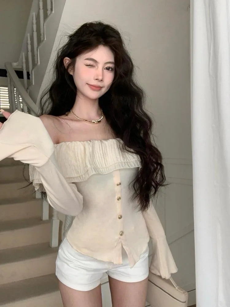 HIKIGAWA 7 Schulterfrei Top - Slim Kurz 4-16In Polyester