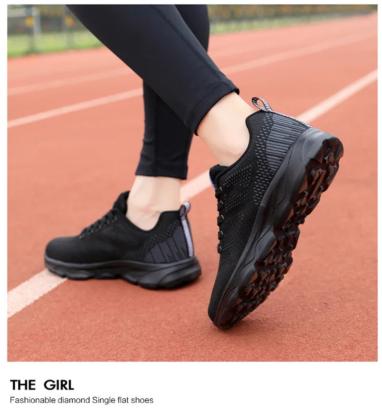 Hot Sneakers Shoes for Women Soft Flat Casual Shoes 2025 Spring Summer Light Breathable Mesh Sneakers Walking New Ladies Shoes