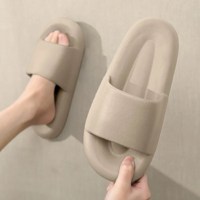 New Soft EVA Slippers Couples Home Slipper Outdoor Beach Summer Sandals Bath Men Flip Flops Non-Slip Women Thick Sole Shoes